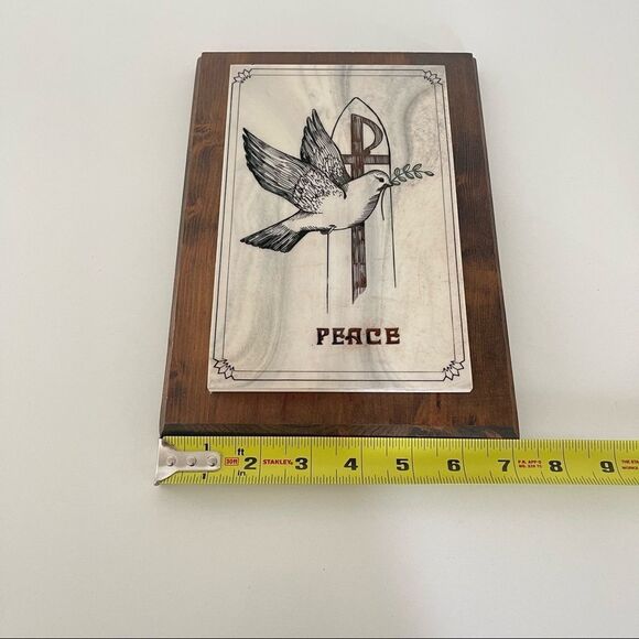 Christian Peace Decor with Dove and Cross - Picture 2 of 5